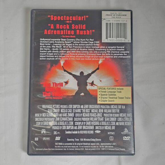 The Rock (1996, Widescreen DVD) - Picture 3 of 3